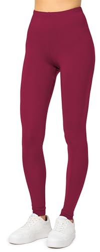 Merry Style Damen Lange Leggings aus Viskose MS10-143 (Weinrot, 4XL) von Merry Style