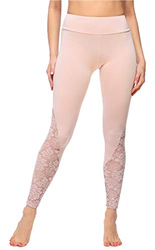 Merry Style Damen Lange Leggings aus Viskose MS10-305 (Puderrosa, XS) von Merry Style