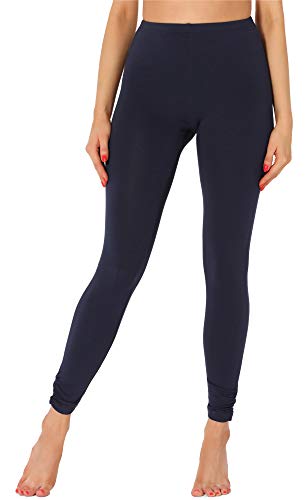 Merry Style Damen Lange Leggings Sportleggings aus Viskose mit Raffung Hohe Taillie MS10-345(Dunkelblau, L) von Merry Style