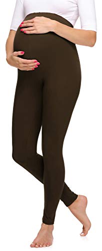 Merry Style Damen Lange Umstandsleggings aus Viskose MS10-297 (Braun, 3XL) von Merry Style