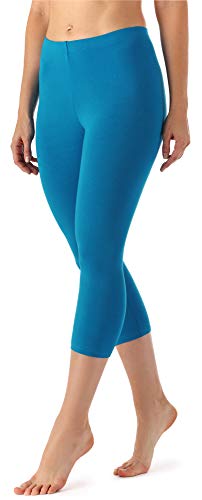 Merry Style Damen Leggings 3/4 Capri Leggings aus Viskose MS10-144 (Blau, 4XL) von Merry Style