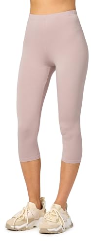 Merry Style Damen Leggings 3/4 Capri Leggings aus Viskose MS10-144 (Caffelatte, XS) von Merry Style
