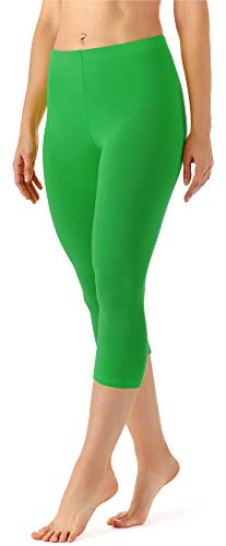 Merry Style Damen Leggings 3/4 Capri Leggings aus Viskose MS10-144 (Grün, 4XL) von Merry Style
