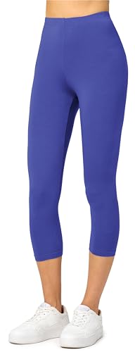 Merry Style Damen Leggings 3/4 Capri Leggings aus Viskose MS10-144 (Kobalt, 3XL) von Merry Style