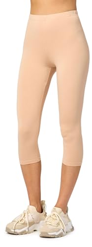 Merry Style Damen Leggings 3/4 Capri Leggings aus Viskose MS10-144 (Nude, 4XL) von Merry Style