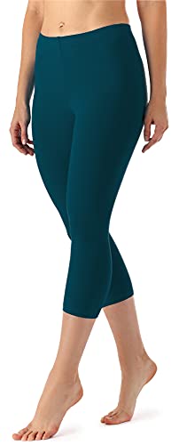 Merry Style Damen Leggings 3/4 Capri Leggings aus Viskose MS10-144 (Smaragdgrün, 4XL) von Merry Style