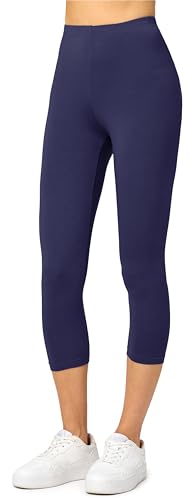 Merry Style Damen Leggings 3/4 Capri Leggings aus Viskose MS10-144 (Dunkelblau, L) von Merry Style