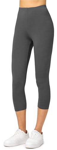 Merry Style Damen Leggings 3/4 Capri Leggings aus Viskose MS10-144 (Graphite, XXL) von Merry Style