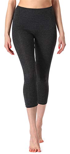 Merry Style Damen Leggings Fitnesshose 3/4 aus Viskose MS10-220 (Dunkelmelange, L) von Merry Style