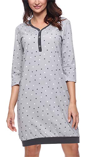 Merry Style Damen Nachthemd MS10-181 (Dunkelgrau, L) von Merry Style