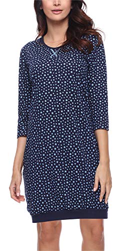 Merry Style Damen Nachthemd MS10-182 (Marine Sterne, S) von Merry Style