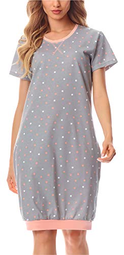 Merry Style Damen Nachthemd MS10-184 (Grau/Punkten, M) von Merry Style