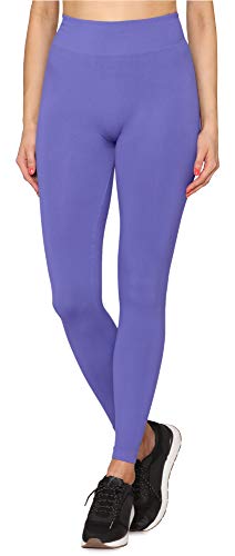 Merry Style Damen Nahtlose Leggings mit breitem Komfortbund MSGI001 (Amparo Blue, S/M) von Merry Style