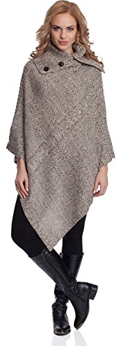 Merry Style Damen Poncho 2V3T1 (Beigemelange) von Merry Style