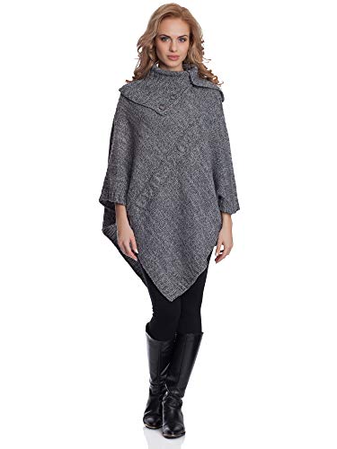 Merry Style Damen Poncho 2V3T1 (Graumelange) von Merry Style