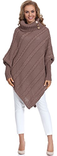 Merry Style Damen Poncho C46l4 (Mokka) von Merry Style