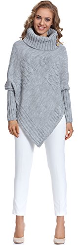 Merry Style Damen Poncho M83N4 (Grau) von Merry Style