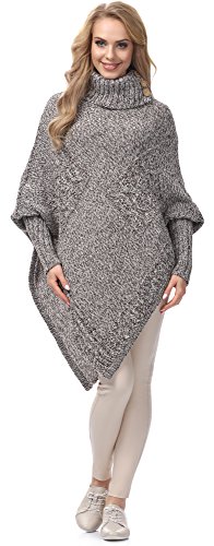 Merry Style Damen Poncho M83N4 (Melange/Beige, One Size) von Merry Style