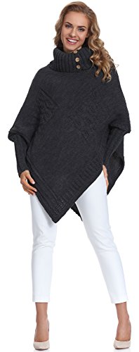 Merry Style Damen Poncho M83N4 (Graphite) von Merry Style