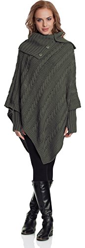 Merry Style Damen Poncho N4293(Khaki, One Size) von Merry Style