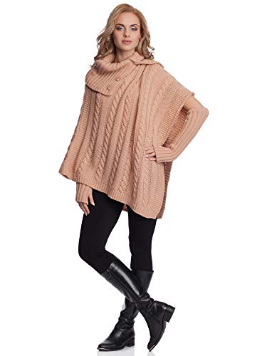 Merry Style Damen Poncho N4293 (Aprikose) von Merry Style