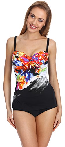 Merry Style Damen Push Up Badeanzug P601EX (Muster-2, Cup 70 B / 36) von Merry Style