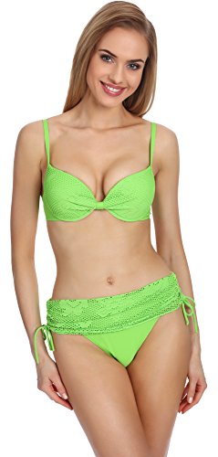 Merry Style Damen Push Up Bikini Set P504-55 (Grün, Cup 75 C/Unterteil 38) von Merry Style