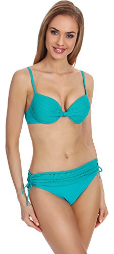 Merry Style Damen Push Up Bikini Set P504-55 (Türkis, Cup 70 B/Unterteil 36) von Merry Style