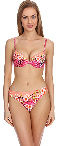 Merry Style Damen Push Up Bikini Set P504-69KW (Muster-1, Cup 70 C/Unterteil 36) von Merry Style