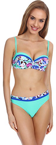 Merry Style Damen Push Up Bikini Set P509-53MIA (Muster-1, Cup 70 E/Unterteil 36) von Merry Style