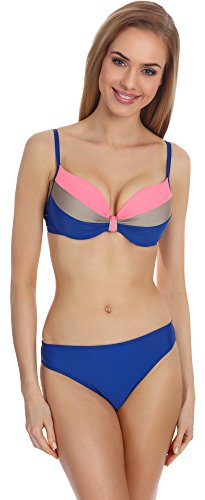 Merry Style Damen Push Up Bikini Set P516-69TSG (Muster-3, Cup 70 E/Unterteil 36) von Merry Style