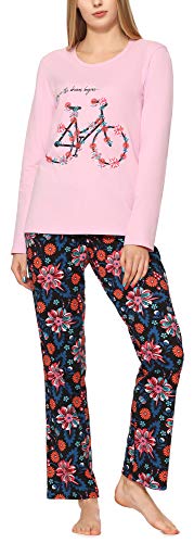 Merry Style Damen Schlafanzug MS10-169 (Licht Rosa/Blumen2, M) von Merry Style