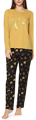 Merry Style Damen Schlafanzug MS10-169 (Senf Gelb/Sterne, XXL) von Merry Style