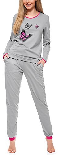 Merry Style Damen Schlafanzug MS10-170 (Grau-Amaranth, XXL) von Merry Style