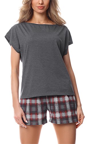 Merry Style Damen Schlafanzug MS10-178 (Dunkelmalenge/Rotwein, XL) von Merry Style