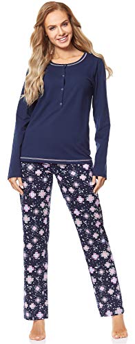 Merry Style Damen Schlafanzug MS10-211 (MarineBlumen, S) von Merry Style