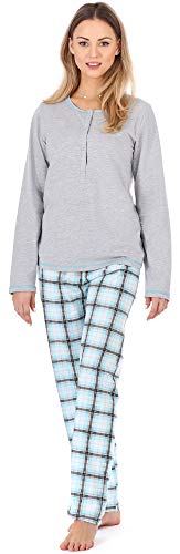 Merry Style Damen Schlafanzug MS10-211 (MelangeKarierrt, S) von Merry Style