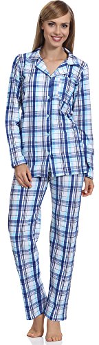 Merry Style Damen Schlafanzug MSTR2001 (Blau-2A, 36 (Herstellergröße: S)) von Merry Style