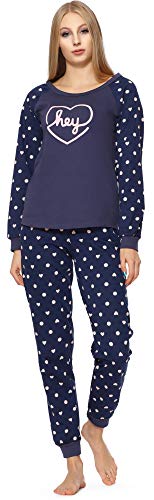 Merry Style Damen Schlafanzug MSTR2438 (Marineblau-2C, M) von Merry Style