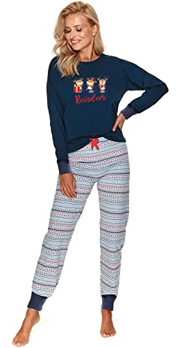 Merry Style Damen Schlafanzug MSTR867v2 (Marineblau/Bunte Streifen, 42 (Herstellergröße: XL)) von Merry Style