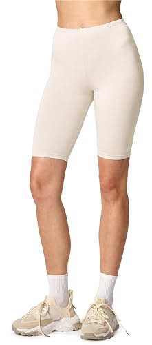 Merry Style Damen Shorts Kurze Leggings Bequeme Radlerhose aus Viskose MS10-145 (Ecru, XXL) von Merry Style