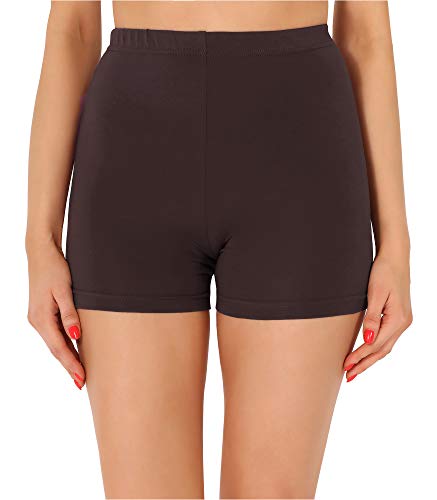 Merry Style Damen Shorts Radlerhose Unterhose Hotpants Kurze Hose Boxershorts aus Baumwolle MS10-358(Braun,XS) von Merry Style