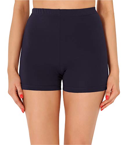 Merry Style Damen Shorts Radlerhose Unterhose Hotpants Kurze Hose Boxershorts aus Baumwolle MS10-358(Marineblau,L) von Merry Style