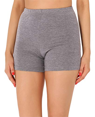 Merry Style Damen Shorts Radlerhose Unterhose Hotpants Kurze Hose Boxershorts aus Baumwolle MS10-358(Melange,L) von Merry Style