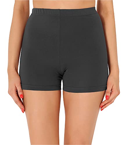 Merry Style Damen Shorts Radlerhose Unterhose Hotpants Kurze Hose Boxershorts aus Baumwolle MS10-358 (Graphite,S) von Merry Style