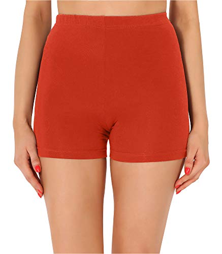 Merry Style Damen Shorts Radlerhose Unterhose Hotpants Kurze Hose Boxershorts aus Baumwolle MS10-358 (Rost,M) von Merry Style