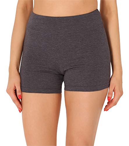 Merry Style Damen Shorts Radlerhose Unterhose Hotpants Kurze Hose Boxershorts aus Baumwolle MS10-359(Dunkelmelange,L) von Merry Style