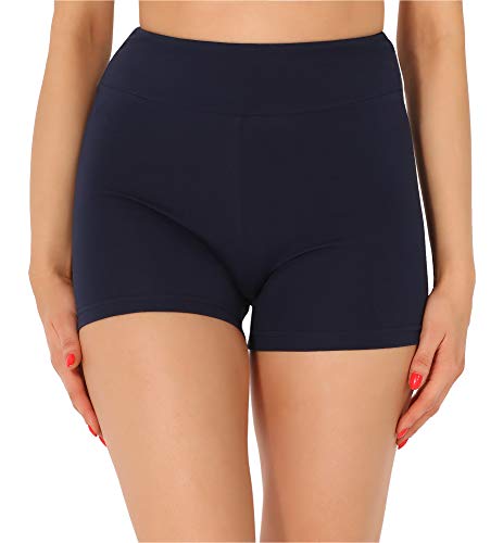 Merry Style Damen Shorts Radlerhose Unterhose Hotpants Kurze Hose Boxershorts aus Baumwolle MS10-359(Marineblau,M) von Merry Style