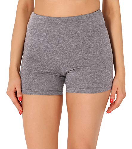 Merry Style Damen Shorts Radlerhose Unterhose Hotpants Kurze Hose Boxershorts aus Baumwolle MS10-359(Melange,XL) von Merry Style