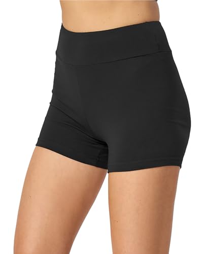 Merry Style Damen Shorts Radlerhose Unterhose Hotpants Kurze Hose Boxershorts aus Baumwolle MS10-359(Schwarz,L) von Merry Style